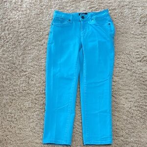 Earl Turquoise/Light Blue Cropped Jeans